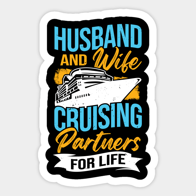 Husband And Wife Cruising Partners For Life Sticker by Dolde08